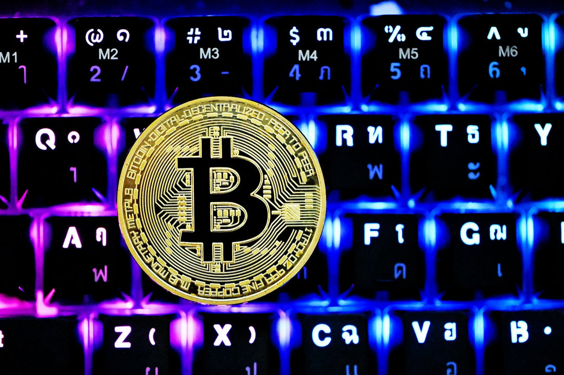 bitcoin on keyboard